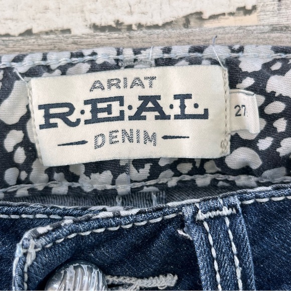 Ariat R.E.A.L. Rosy Whipstitch Low Rise Stretch Boot Cut Denim Jeans Size 27X30 - Picture 2 of 13